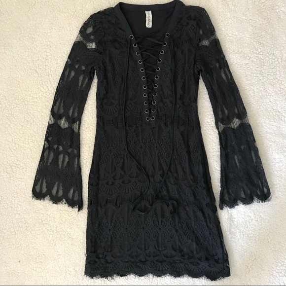ARROW + SOL Lina Lace Dress L/S Size Small - Picture 2 of 7